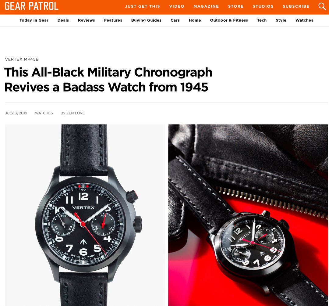Gear Patrol - Vertex MP45B Hardcore chronograph