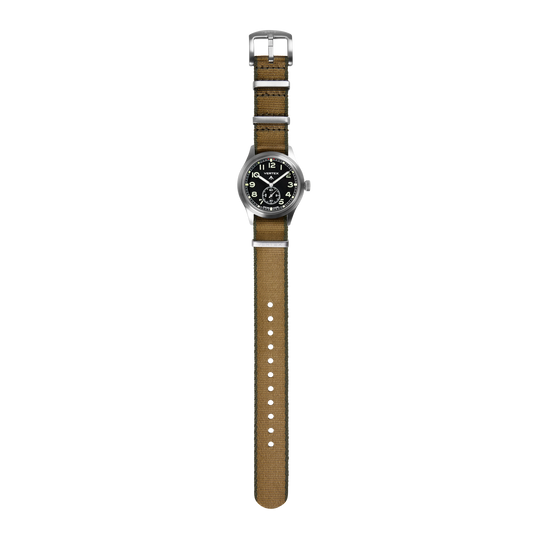 Tan & Green Fabric Watch Strap