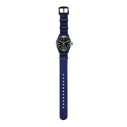 Navy Blue DLC Fabric Watch Strap