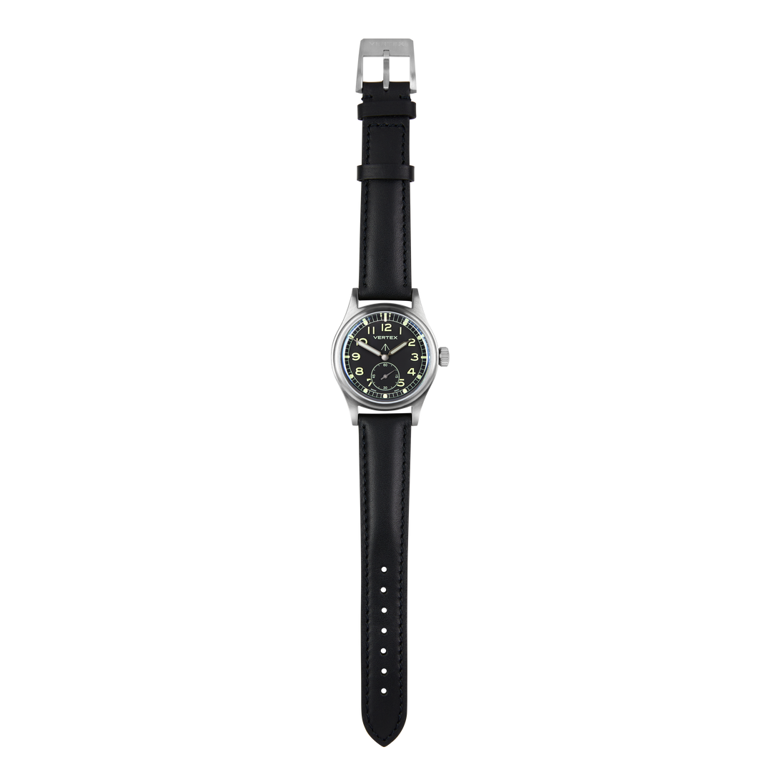 Black Leather 18mm Strap