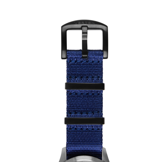 Navy Blue DLC Fabric Watch Strap