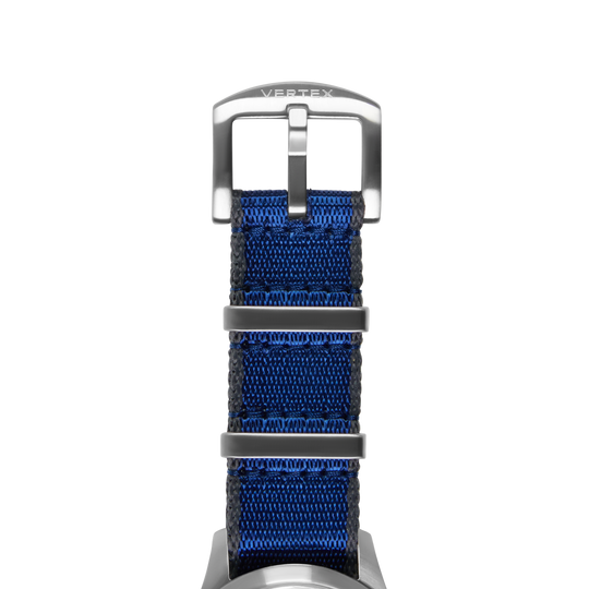 Blue & Grey Fabric Watch Strap