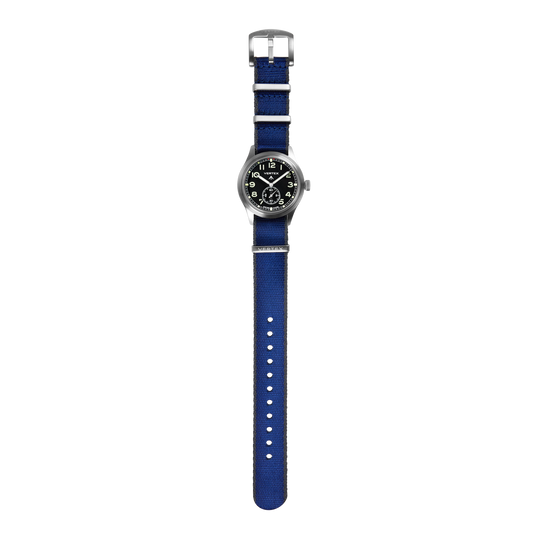 Blue & Grey Fabric Watch Strap