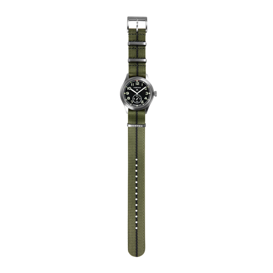 Army Green & Black Fabric Watch Strap