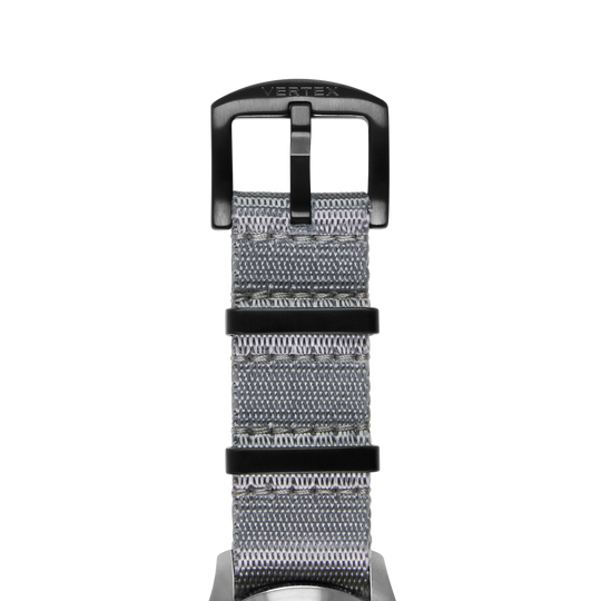Grey DLC Fabric Watch Strap