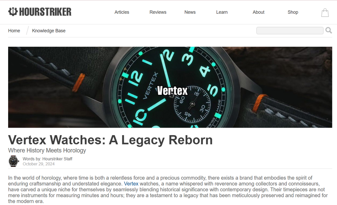 Vertex Watches: A Legacy Reborn