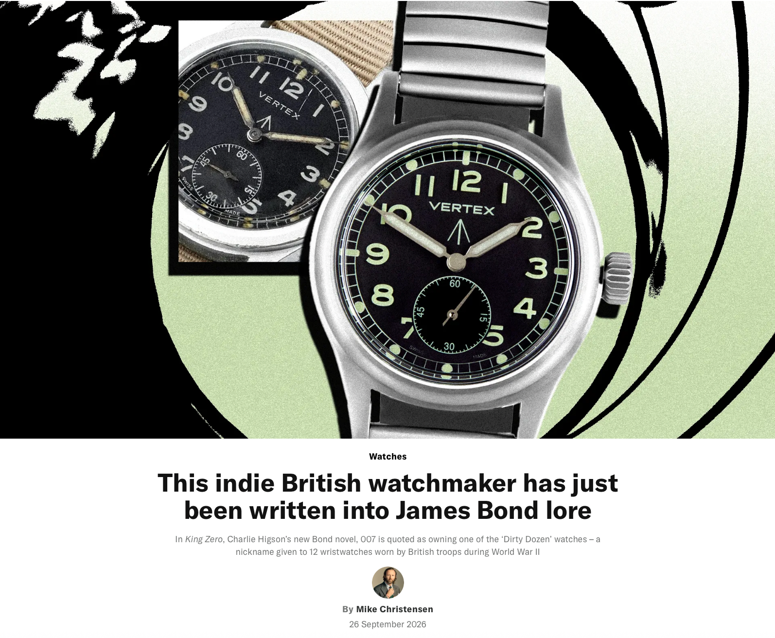 This indie British watchmaker has just been written into James Bond lore