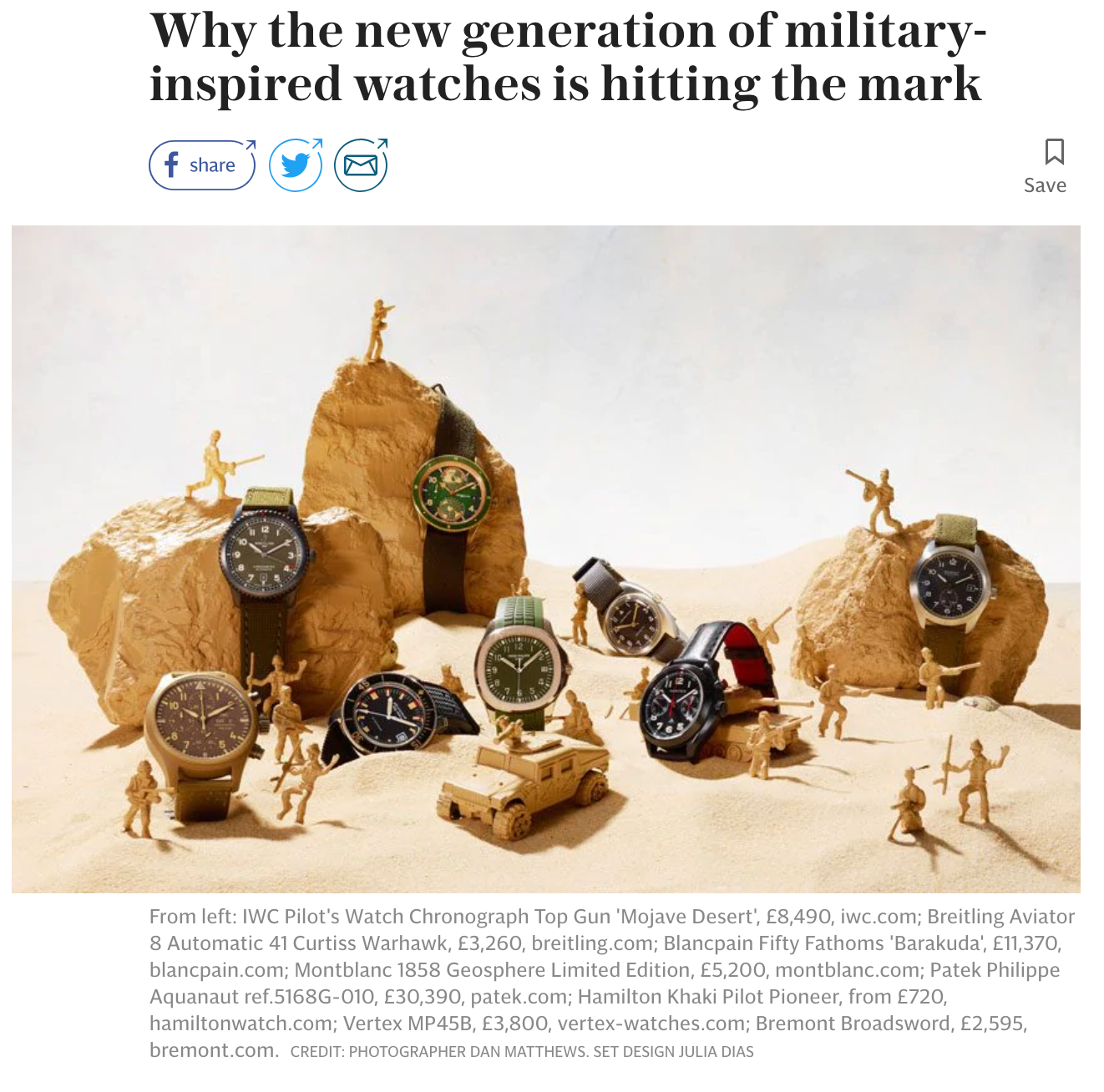 Telegraph Time - New generation military-inspired watches hitting the mark