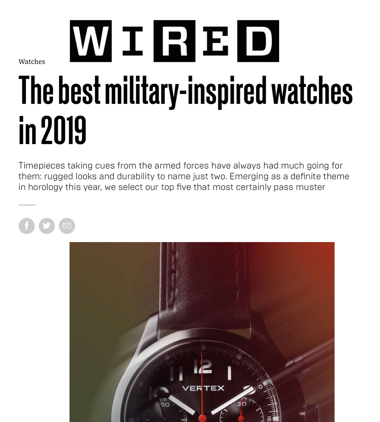 Wired - The best military-inspired watches in 2019