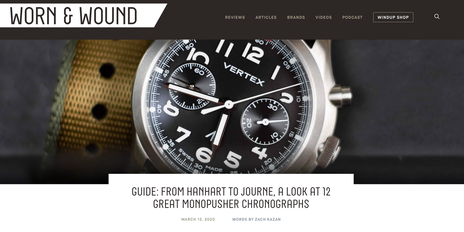 Worn and Wound - 12 great Mono-pusher Chronographs