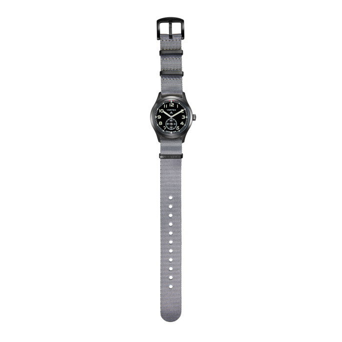 Grey DLC Fabric Watch Strap