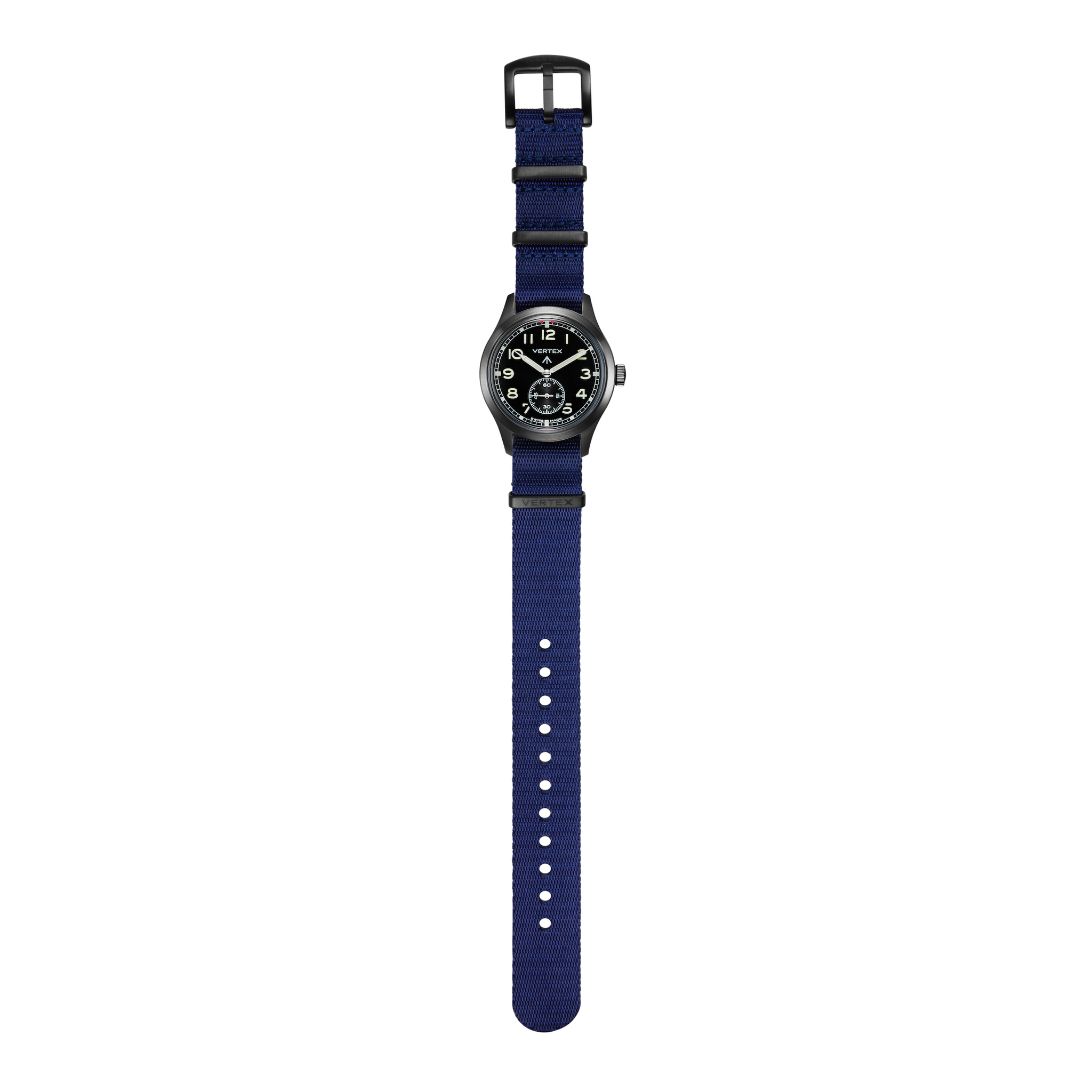 Navy Blue DLC Fabric Watch Strap
