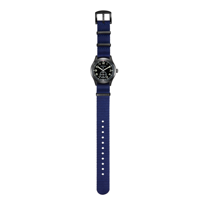 Navy Blue DLC Fabric Watch Strap