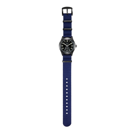 Navy Blue DLC Fabric Watch Strap