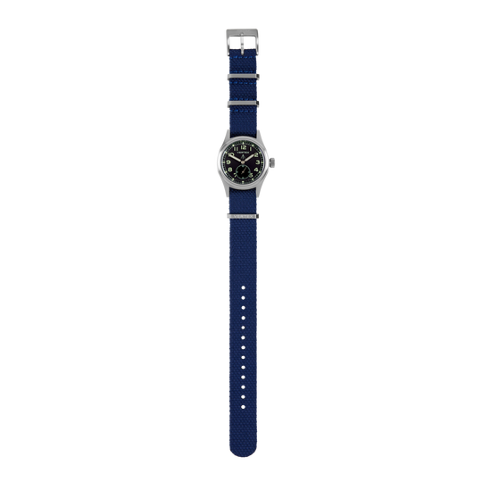 Navy Blue Cotton Fabric Watch Strap 18mm