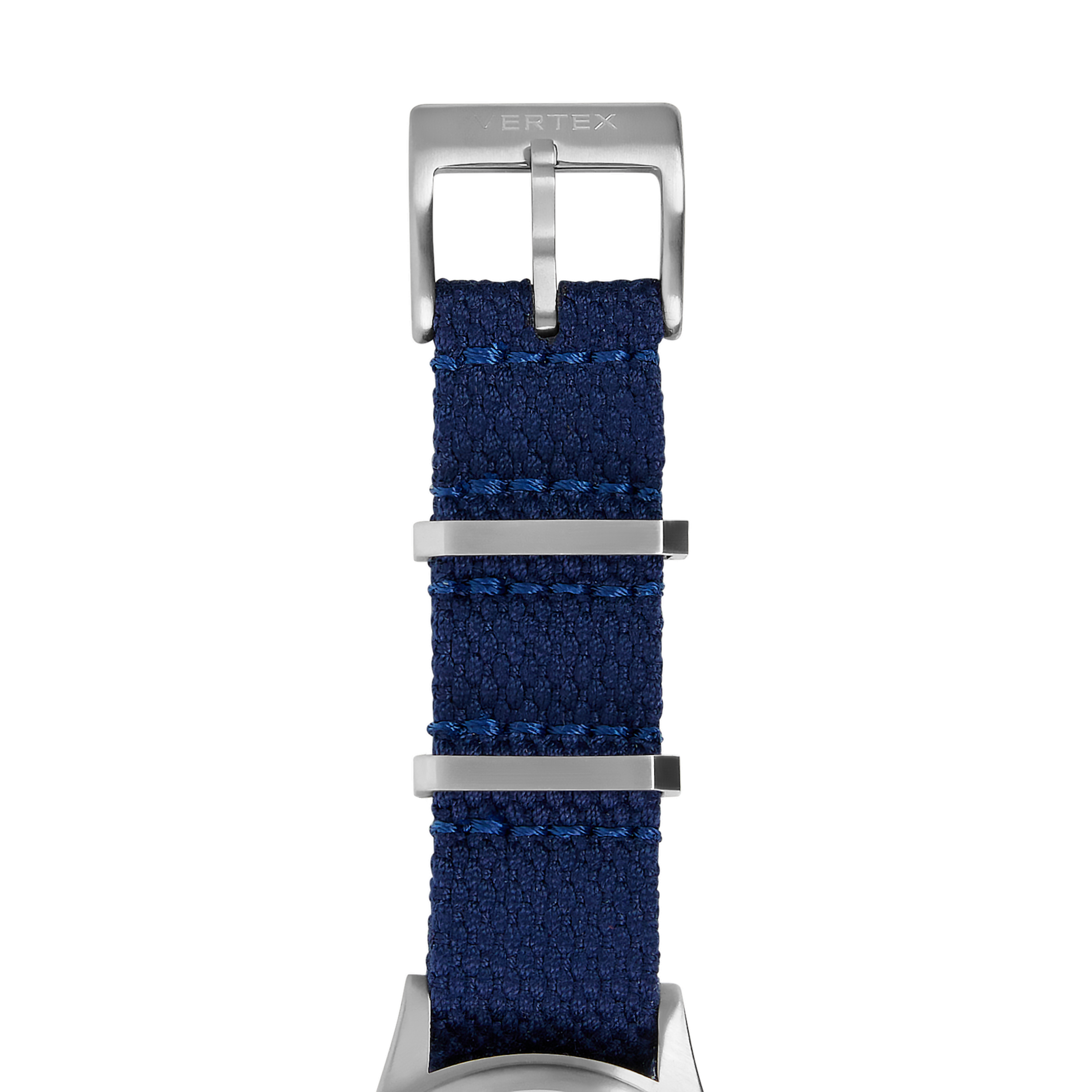 Navy Blue Cotton Fabric Watch Strap 18mm