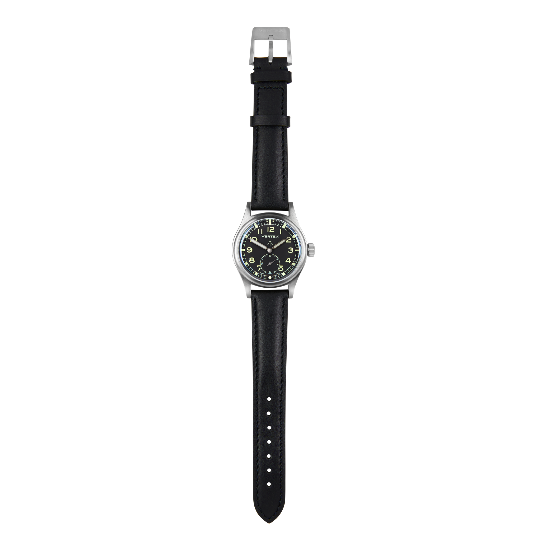 Black Leather 18mm Strap