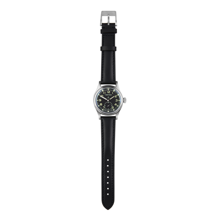 Black Leather 18mm Strap