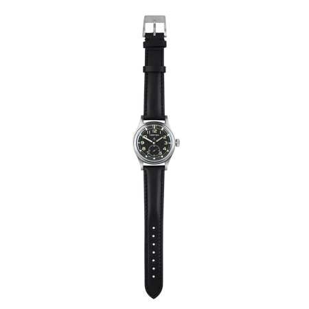 Black Leather 18mm Strap