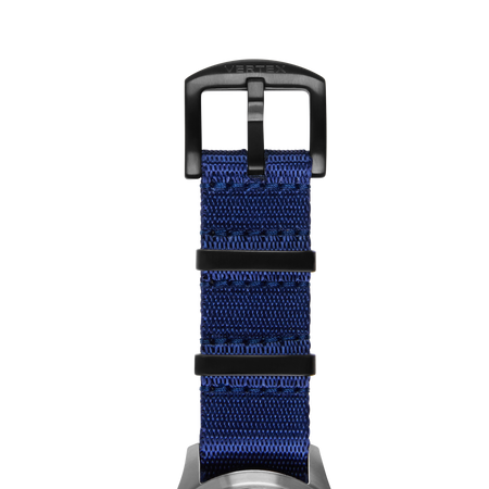 Navy Blue DLC Fabric Watch Strap