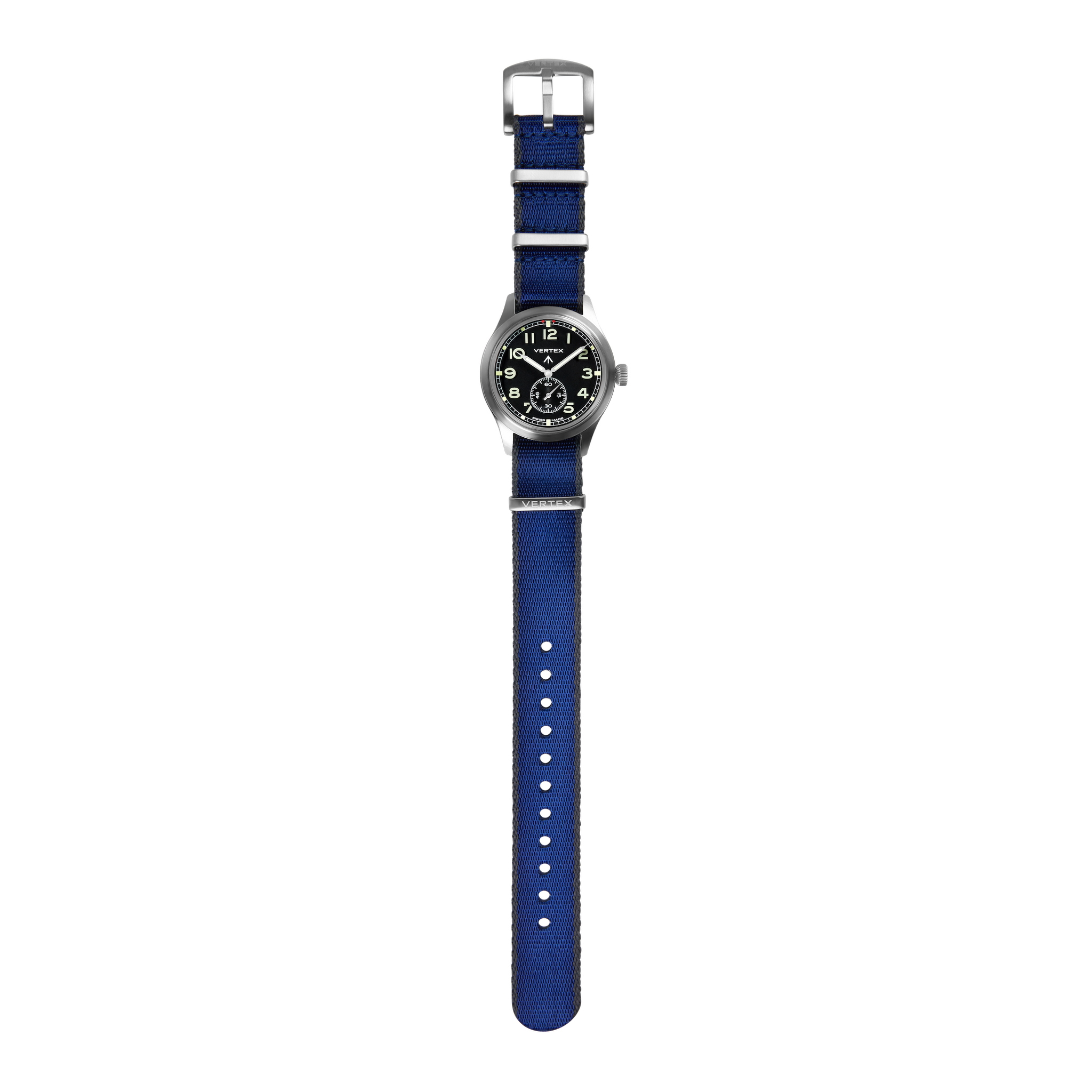 Blue & Grey Fabric Watch Strap