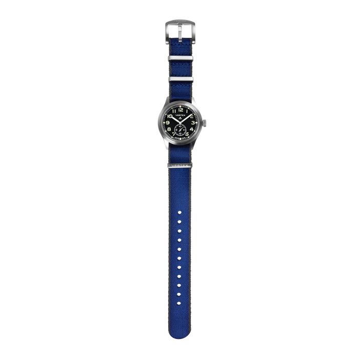 Blue & Grey Fabric Watch Strap