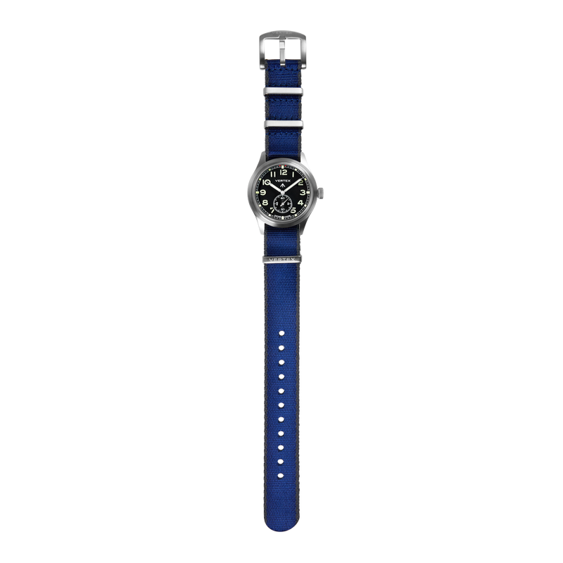 Blue & Grey Fabric Watch Strap