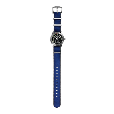 Blue & Grey Fabric Watch Strap