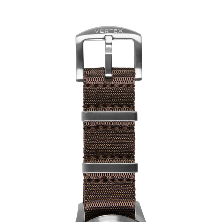 Dark Brown Fabric Watch Strap