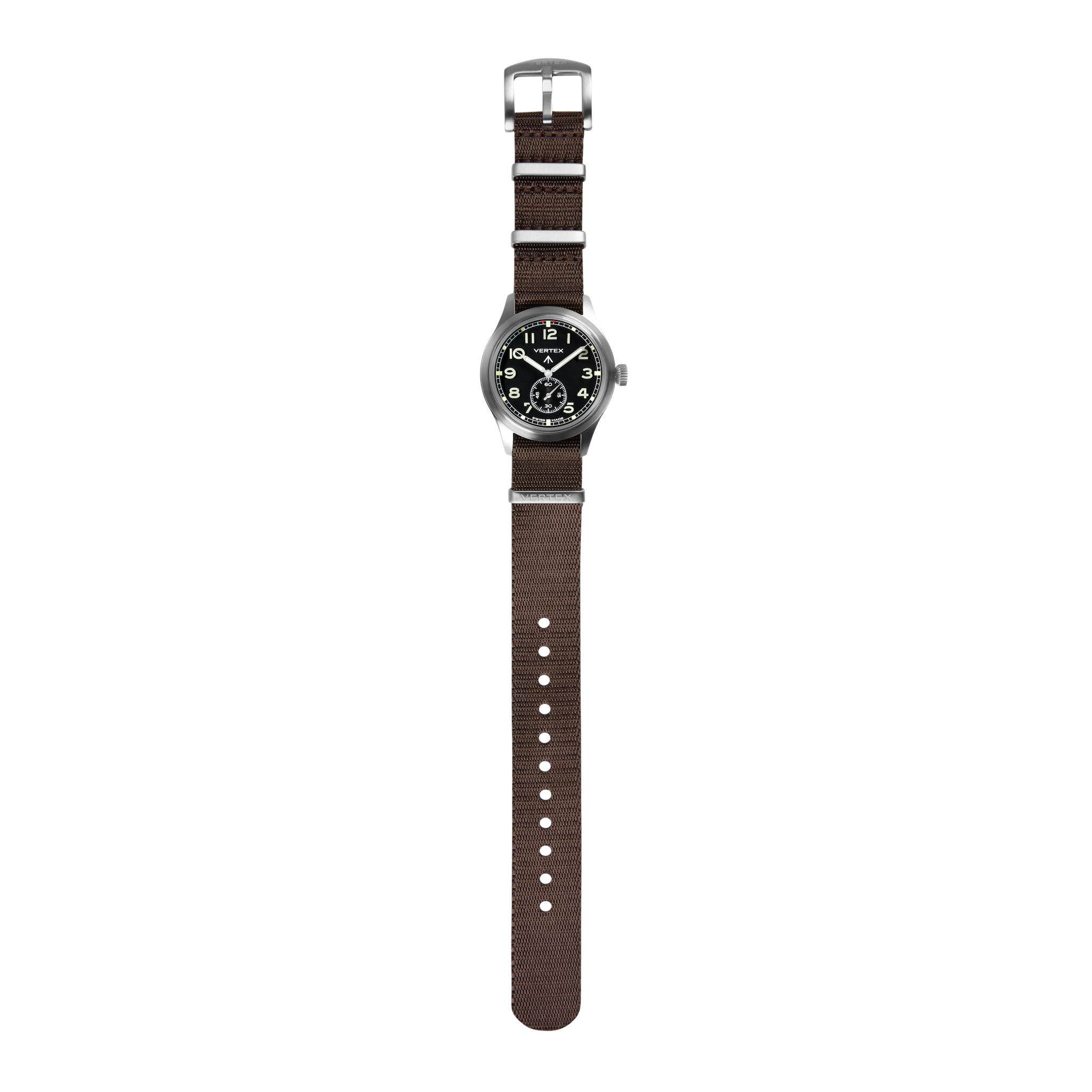 Dark Brown Fabric Watch Strap