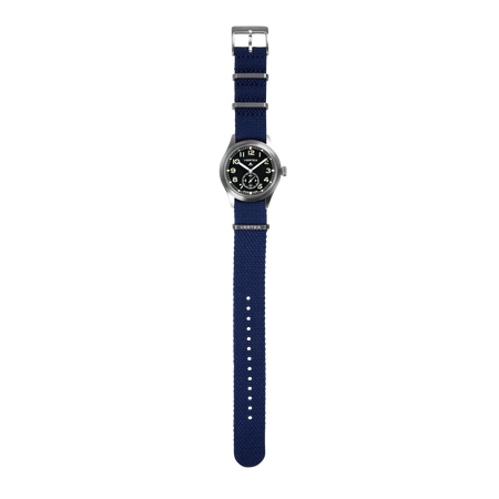 Navy Blue Cotton Fabric Watch Strap 20mm