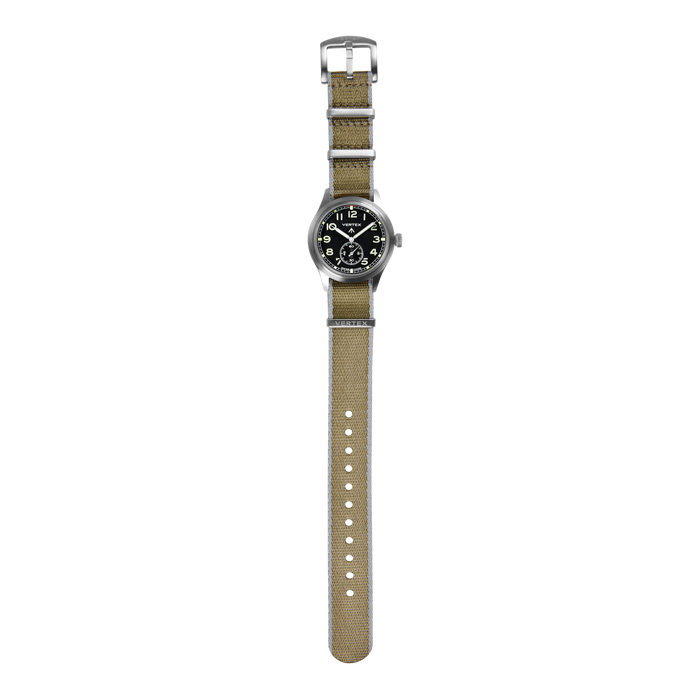 Khaki & Grey Fabric Watch Strap